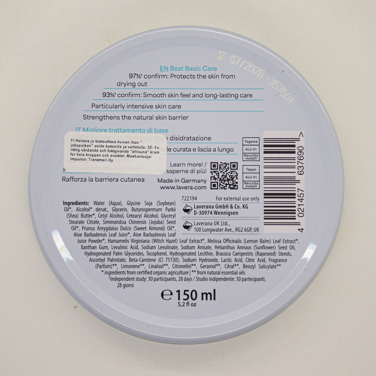 Lavera Basis Sensitive Cream 150ml