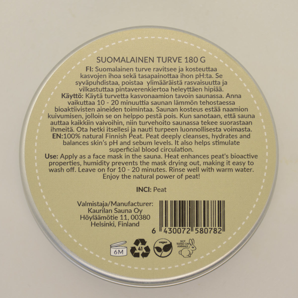 Suomalainen Turvenaamio 180g