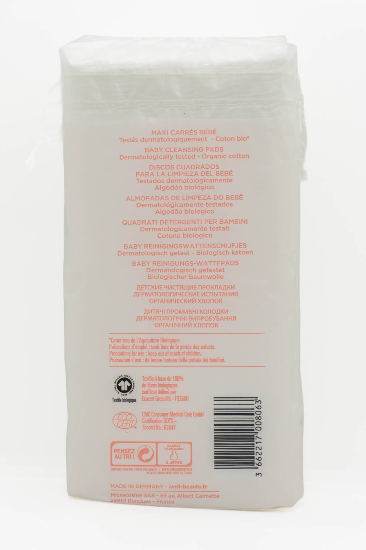 Avril Organic vanulaput luomupuuvillaa - 80kpl