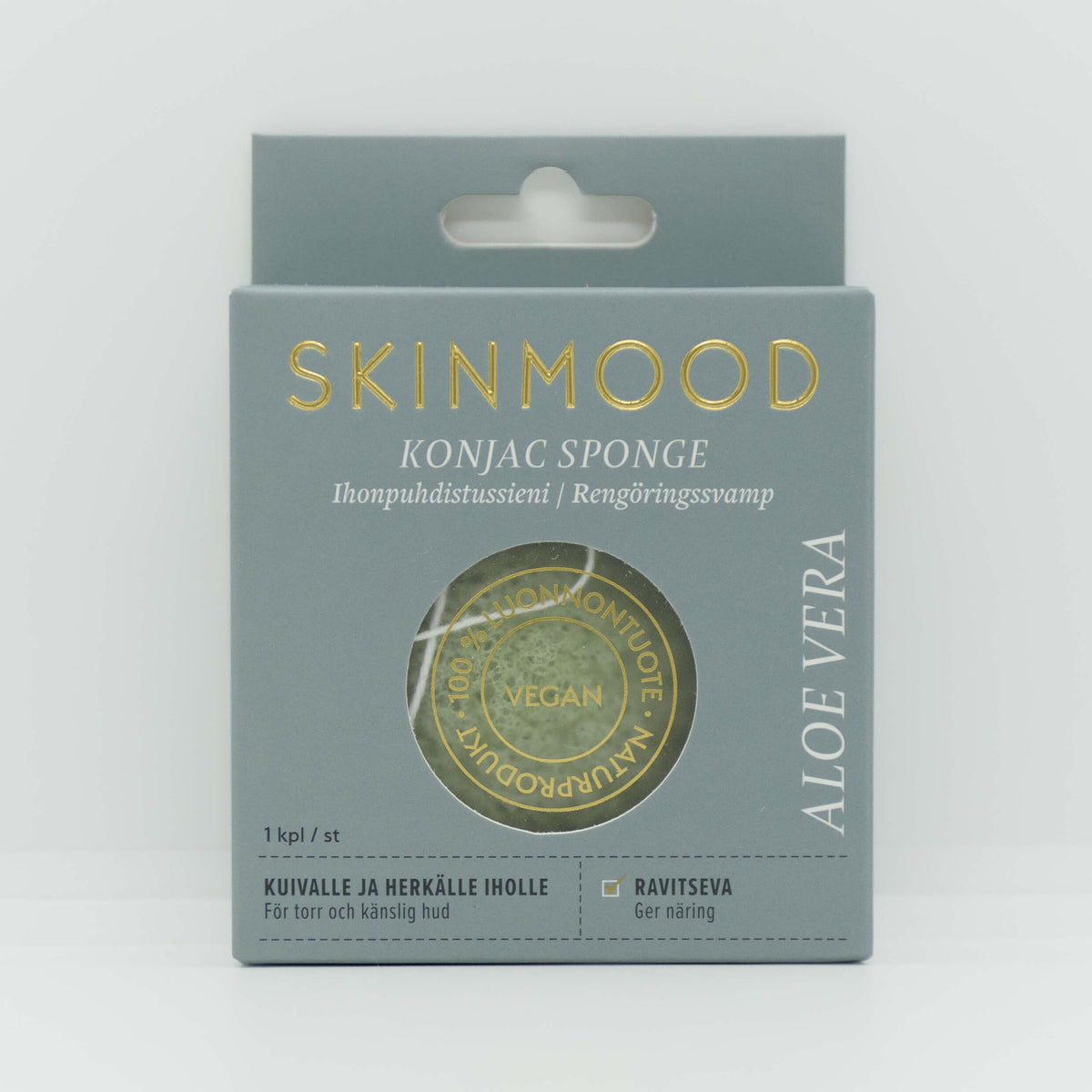SkinMood Konjac Aloe kasvosieni kuivalle ja herkälle iholle