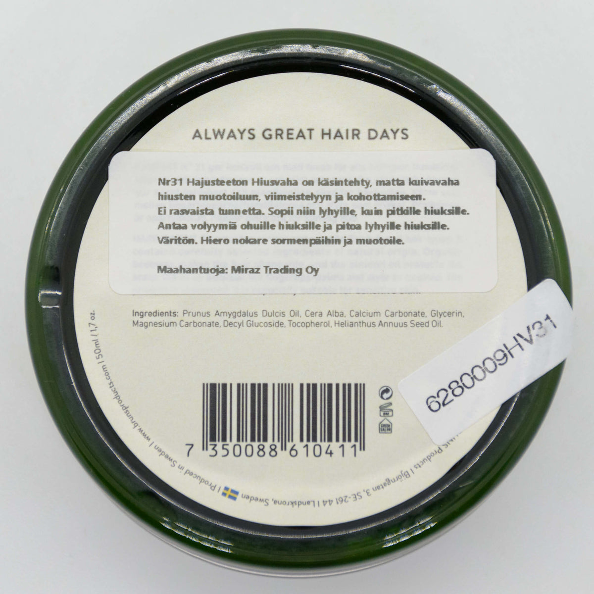 BRUNS Products Hajusteeton Hiusvaha 50ml