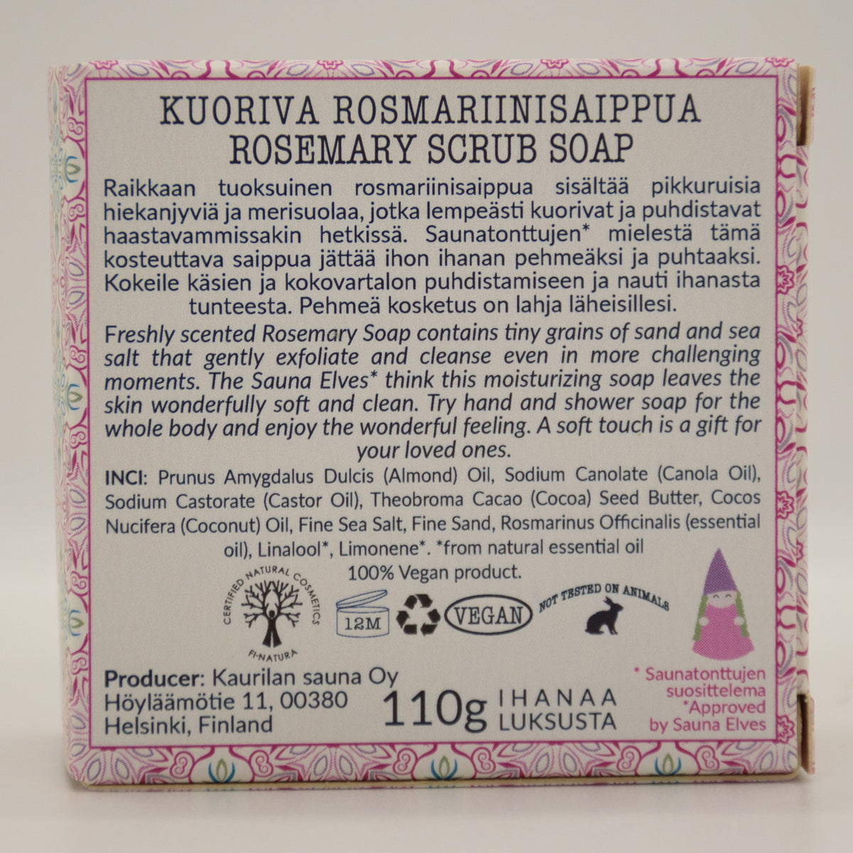 Kuoriva rosmariinisaippua 110g
