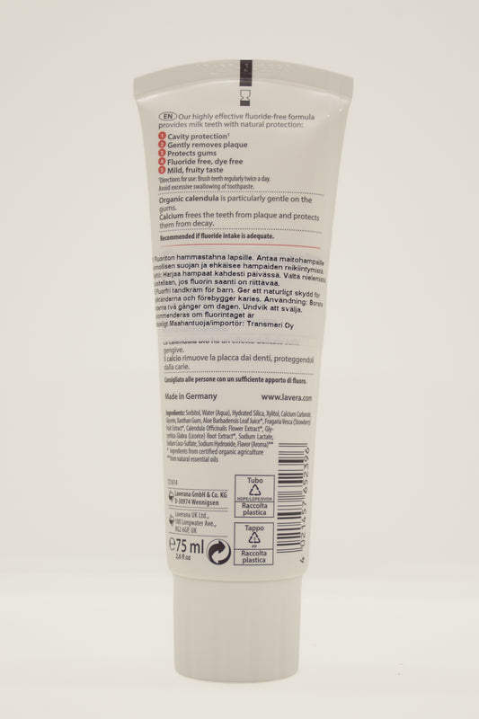 Lasten fluoriton hammastahna 75ml