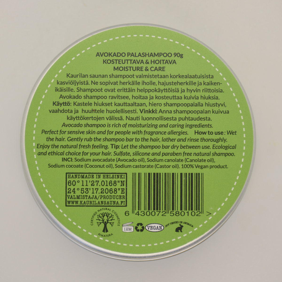 Avokado palashampoo 90g