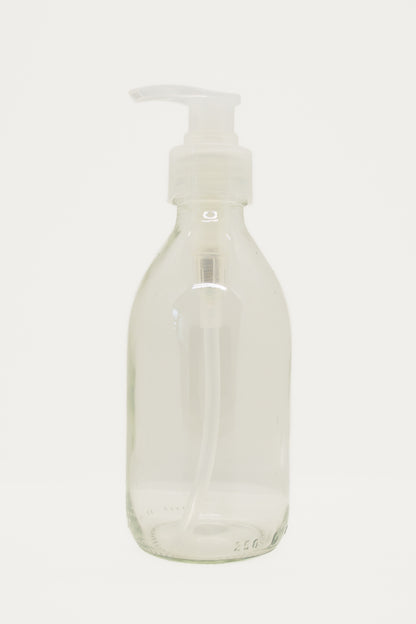 Lasinen pumppupullo 250ml