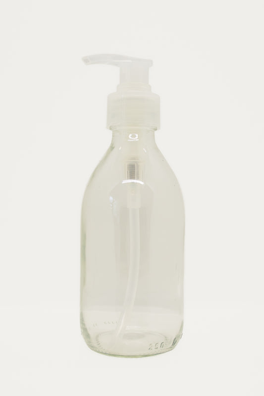 Lasinen pumppupullo 250ml